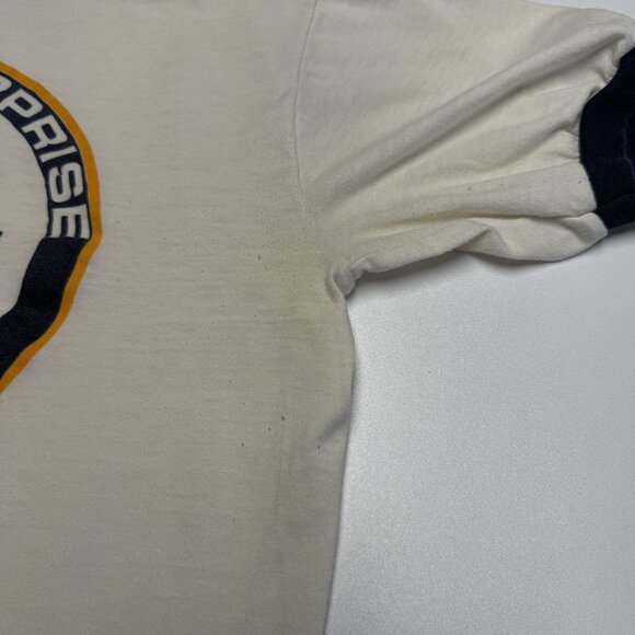 Vintage 80s USS Enterprise CVN-65 US Navy T Shirt Adult S/M USA - Picture 5 of 16